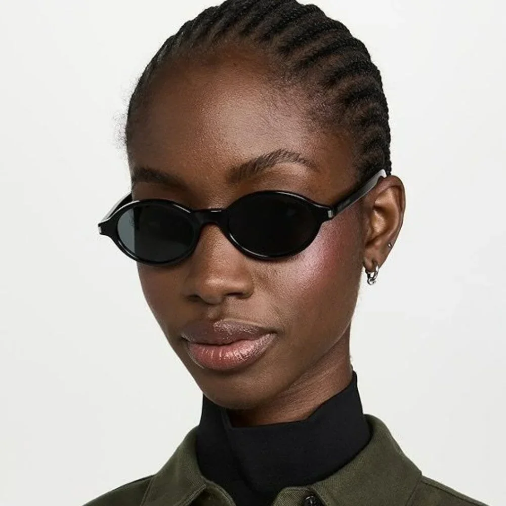 Saint Laurent Men BRAND NEW Sunglasses Black Oval SL751 JEANNE 001